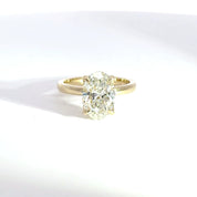 3.01ct F-VS1 Oval Lab Diamond Bloom