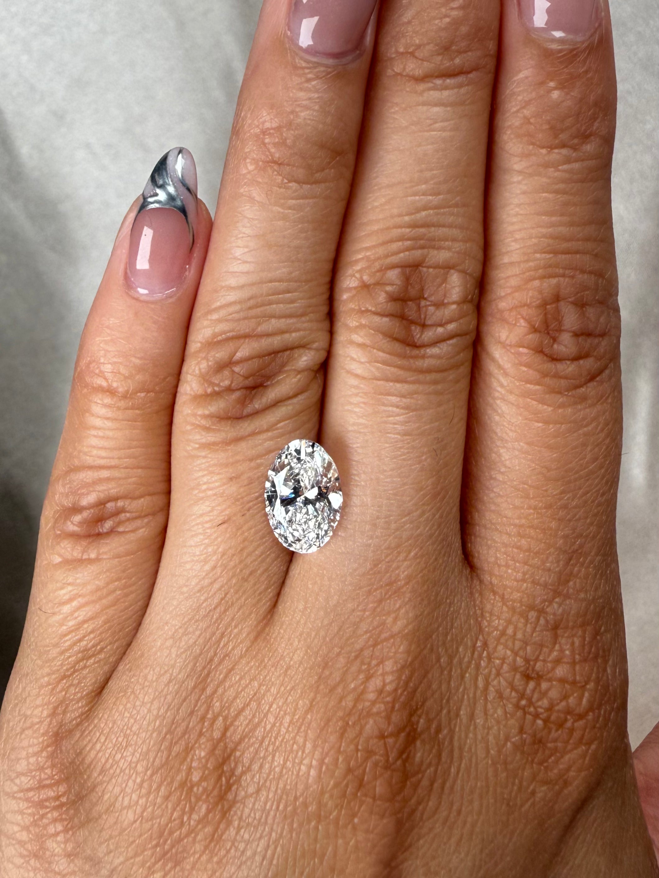2.54ct E VVS2 Oval Lab Grown Diamond