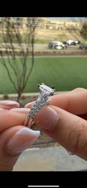 1.5ctw F-VS1 Radiant Lab Diamond Engagement Ring Set