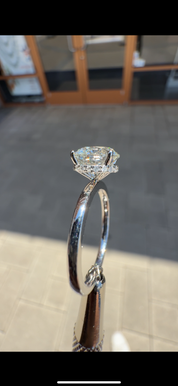 2.11ctw F-VS1 Round Paisley Lab Diamond Engagement Ring