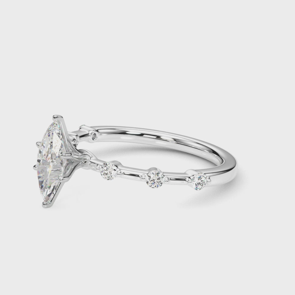 Daisy Marquise Engagement Ring
