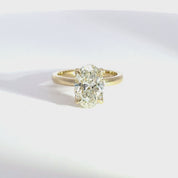 3.01ct F-VS1 Oval Lab Diamond Bloom