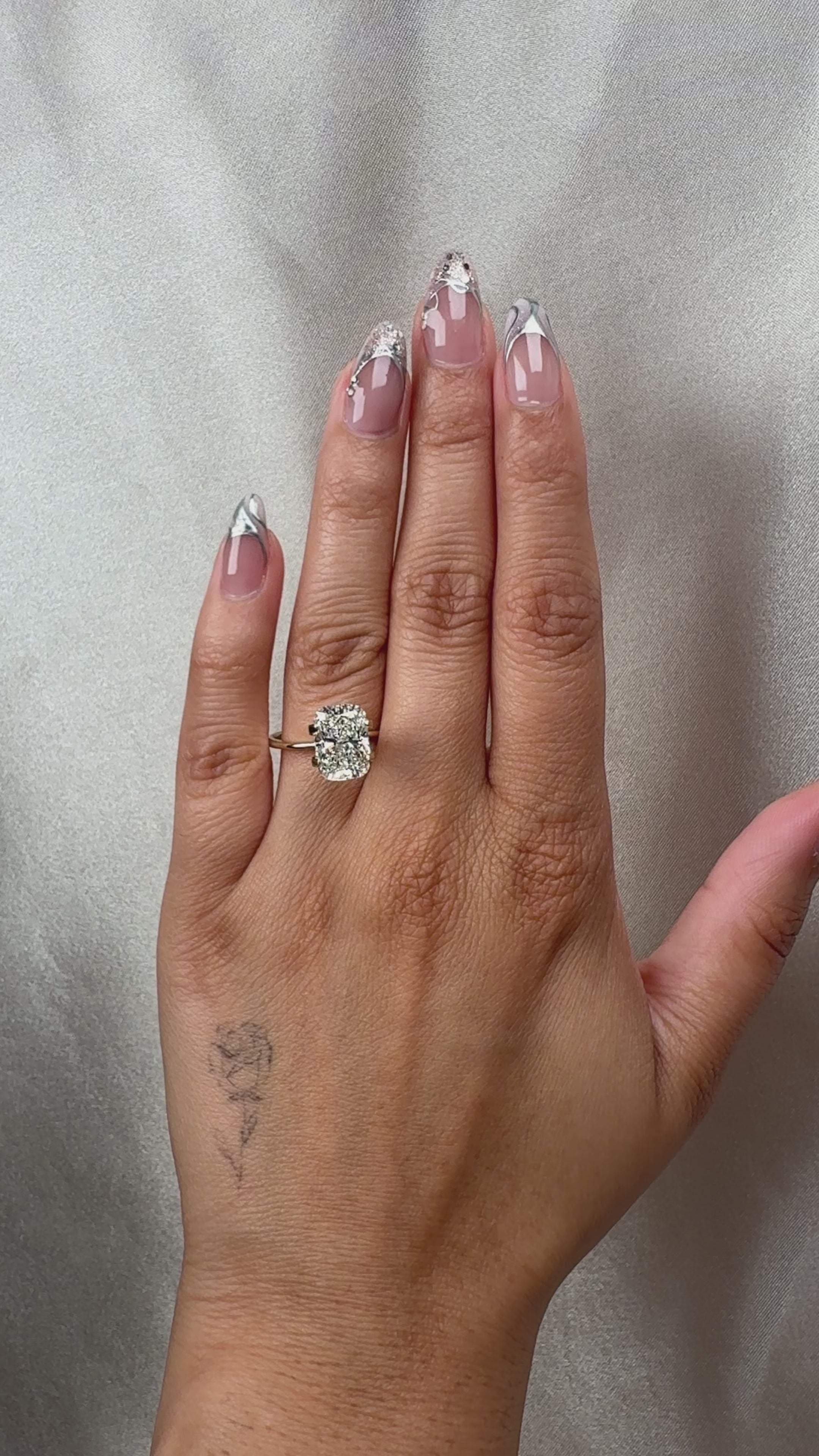 3.10ct E VVS2 Elongated Cushion Lab Grown Diamond