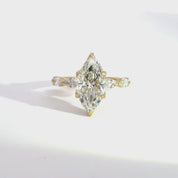 3.05ct F-VVS2 Marquise Lab Diamond Aura